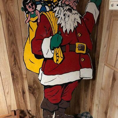 P17:  Large Wood Carved Santa