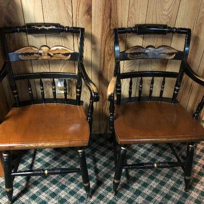 P18:  Hitchcocks Chairs Marked Pair