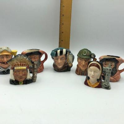 Miniature Royal Doulton Toby Mug Assortment