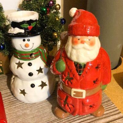 CL6:  Holiday Decor, Santa & Snowmen Tealight holders