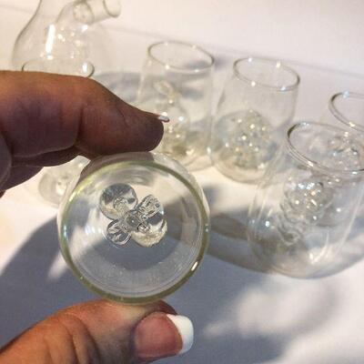 CL9: Hand Blown Mini-Decanter and Shot Glasses