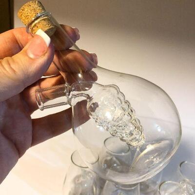 CL9: Hand Blown Mini-Decanter and Shot Glasses