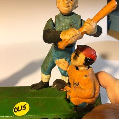 CL15:  Cast Iron Baseball Bank