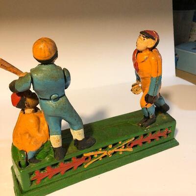 CL15:  Cast Iron Baseball Bank