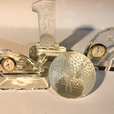 CL19:  Lot of Crystal Golf Acheivement Awards