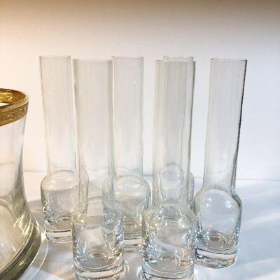 CL21:  Ice Bucket and Tall Shot Glasses