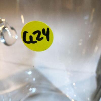 CL24:  Heavy Decorative Glass Ice Bucket and Centerpiece