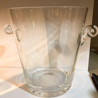 CL24:  Heavy Decorative Glass Ice Bucket and Centerpiece