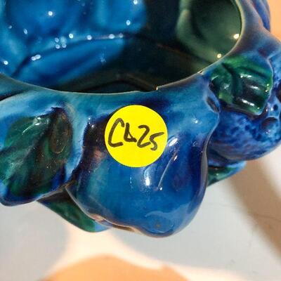 C25:  Mid Century Modern Vase, Ashtray, and Fruit Canister