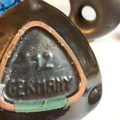 C25:  Mid Century Modern Vase, Ashtray, and Fruit Canister