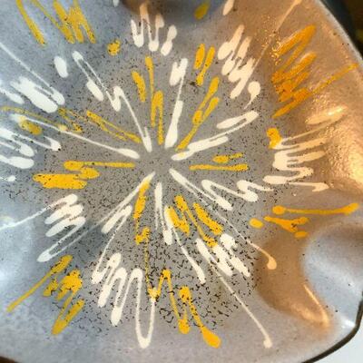 C25:  Mid Century Modern Vase, Ashtray, and Fruit Canister