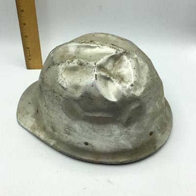 Vintage Silver Safety Hard Hat E.D. Bullard Co Hard Boiled
