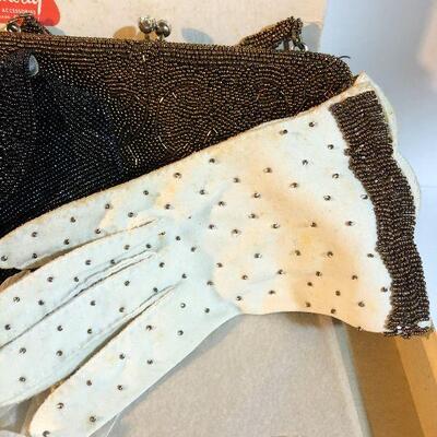 CL39:  Vintage Beaded Clutches and Gloves