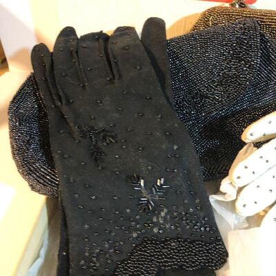 CL39:  Vintage Beaded Clutches and Gloves