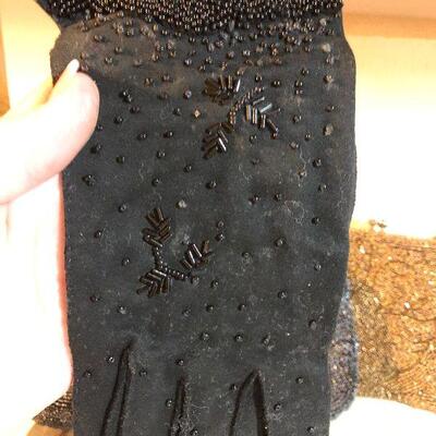 CL39:  Vintage Beaded Clutches and Gloves