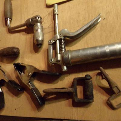 B-108  DRAW KNIFE, HAND DRILL AND MORE