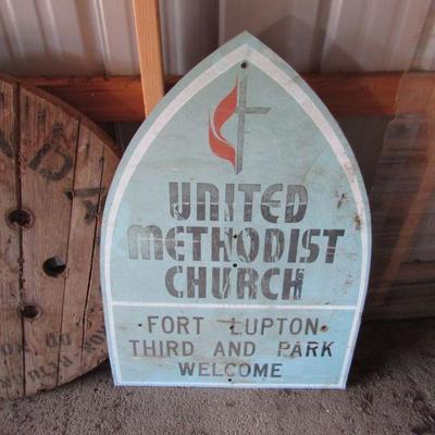 G-41  OLD FORT LUPTON CHURCH SIGNS