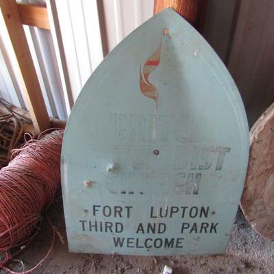 G-41  OLD FORT LUPTON CHURCH SIGNS