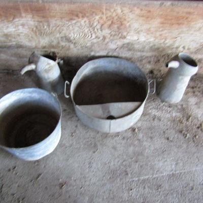 G-39  GALVANIZED VINTAGE CONTAINERS