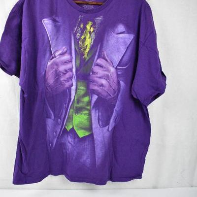 Batman The Dark Knight Joker T-Shirt, Purple, size 2XL - Vintage
