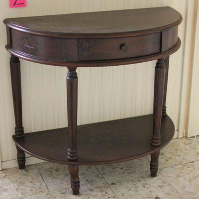 Lot 2 Entry Table w/ Floral Detail & Drawer