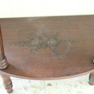 Lot 2 Entry Table w/ Floral Detail & Drawer