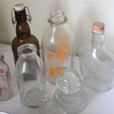 Lot 12 Collectible Milk Bottles and More
