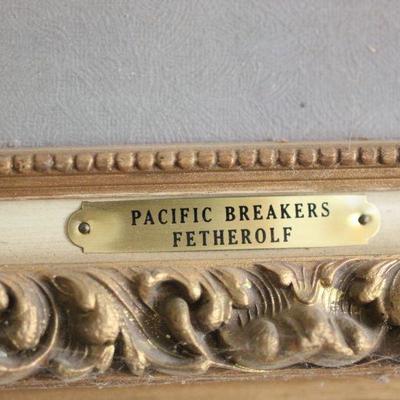 Lot 22 Vintage Pacific Breakers Fetherolf Framed Print