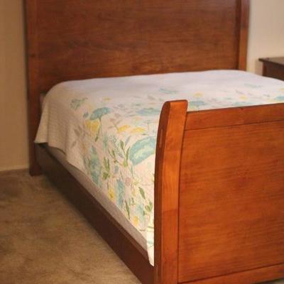 Lot 46 Mission Style Queen Bed w/ Spring Air Mattress by Tradewins Furniture