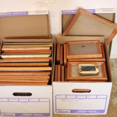 Lot 53 2 Boxes of Empty Oak Frames
