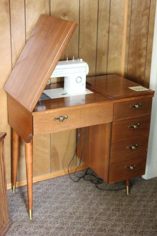 Mid Century Modern Writing Office Desk Sewing Machine by Centennial 2600