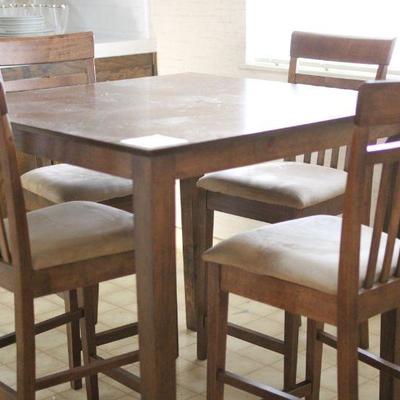 Lot 156 Pub Dining Table w/ 4 Chairs