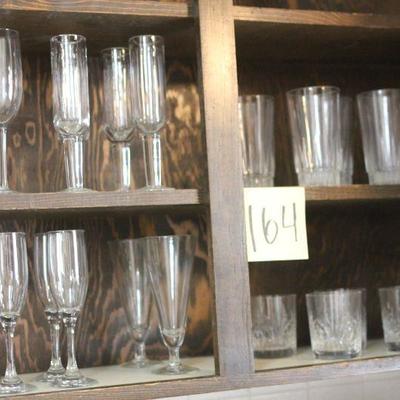 Lot 164 Crystal Glasses, Wine Glasses & More