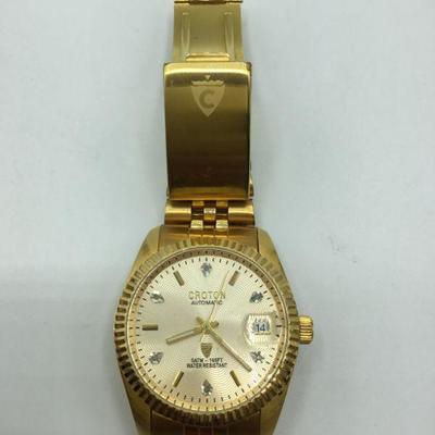Goldtone Men's Croton Automatic Watch