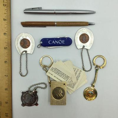 Keychains, Pens, and Pocket Knife