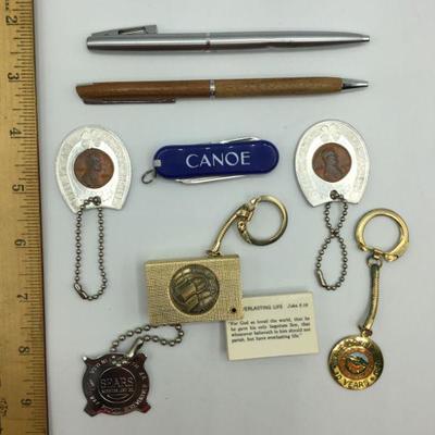 Keychains, Pens, and Pocket Knife