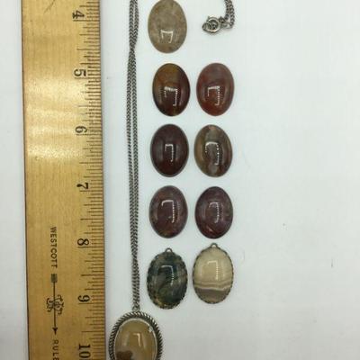 Vintage Multiple Stone Pendant Necklace