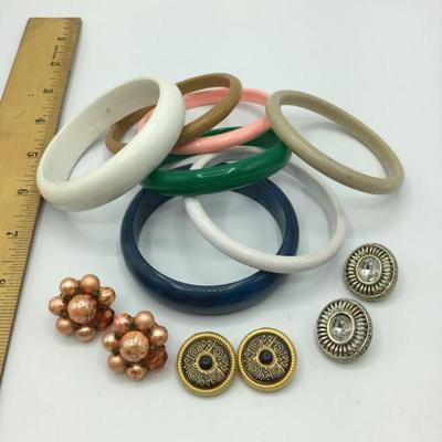 Assorted Bangle Bracelets and Earrings