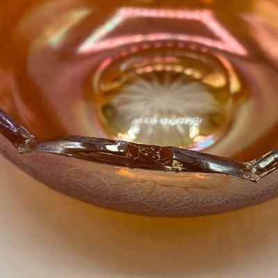 Vintage Marigold Jeanette Glass Fruit Bowl Set