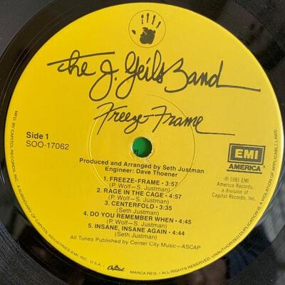 The J. Geils Band ~ Freeze Frame