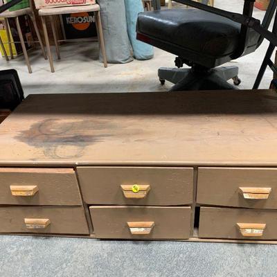 #80 Six Drawer Wooden Storage Box / Tool Box