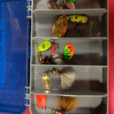 #205 Double-Sided Box of Sinkers, Spinners and Hooks