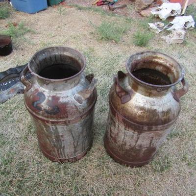ES-2  TWO MILK CANS