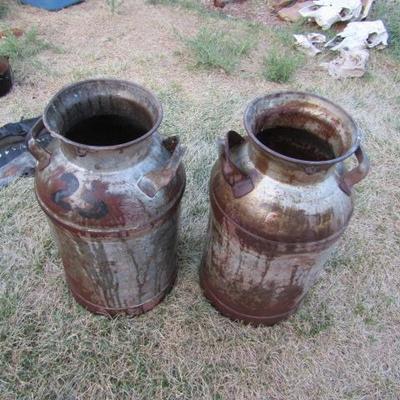 ES-2  TWO MILK CANS