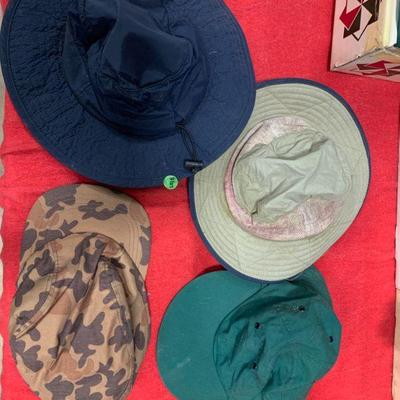 #105 Four Vintage Fishing Hats
