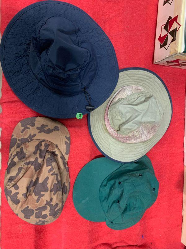 105 Four Vintage Fishing Hats