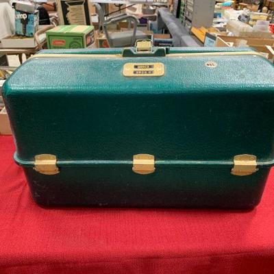 #112 Jumbo Vintage Tackle Box Full of Lures & Misc.