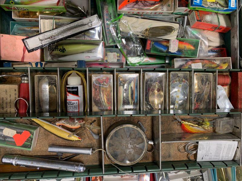 121 Vintage Blue Tackle Box Full of Misc. Lure & more!