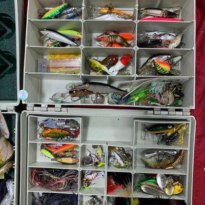 #123 Two Vintage Tackle Box Full of Bait & Lures