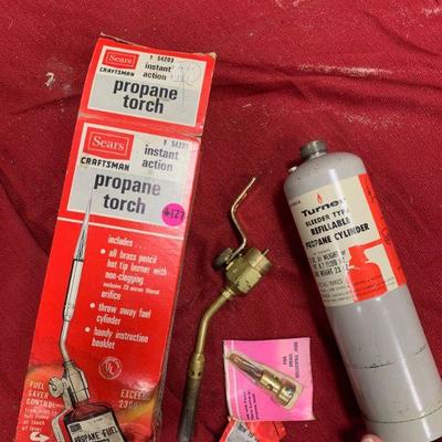 #127 Vintage Propane Torch With Refillable Propane Cylinder